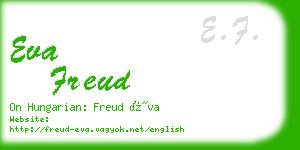 eva freud business card